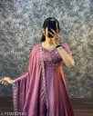 Exclusive silk gown and dupatta with embroidery work